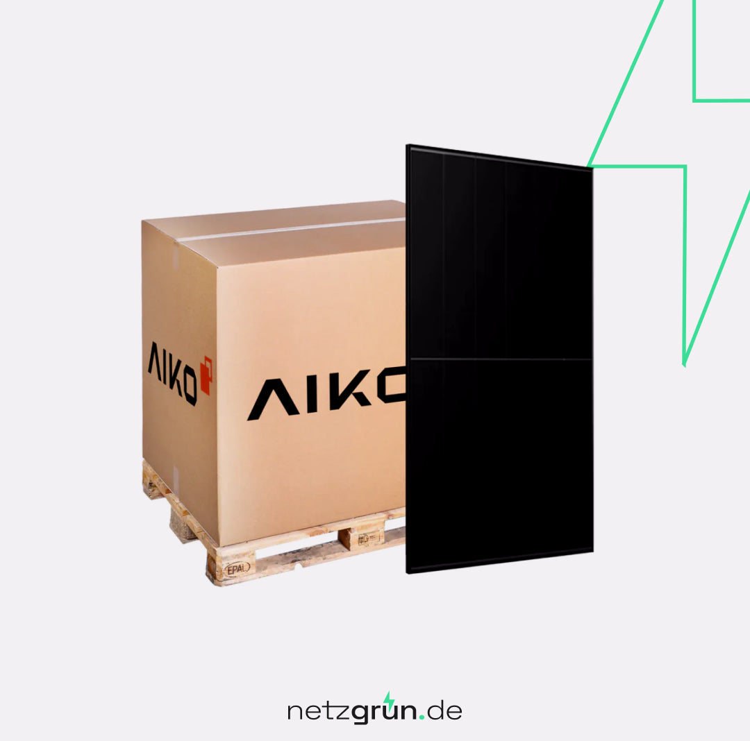 AIKO Neostar 3S+ 485 W Full Black Glas-Glas Solarmodul (AIKO-A485-MCE54Db - Palette mit 37 Stück)